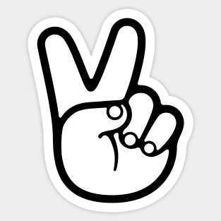 V hand Sticker